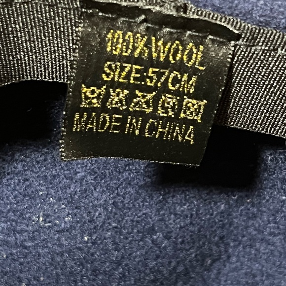 Navy Blue 100% Wool Fedora Hat • Purchased in Oxford, UK - Picture 2 of 4